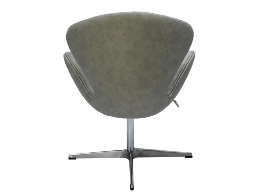 Кресло SWAN CHAIR светло-серый матовый с эффектом состаренная кожа в Каменске-Уральском