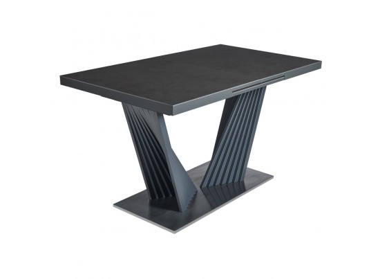 Стол раздвижной ASTRA 140-190x80х80см, керамогранит, сталь, антрацит в Каменске-Уральском