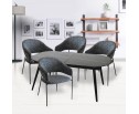 Стол Marble овальный раздвижной 160/200 х 90х 78см, чёрный мрамор в Каменске-Уральском