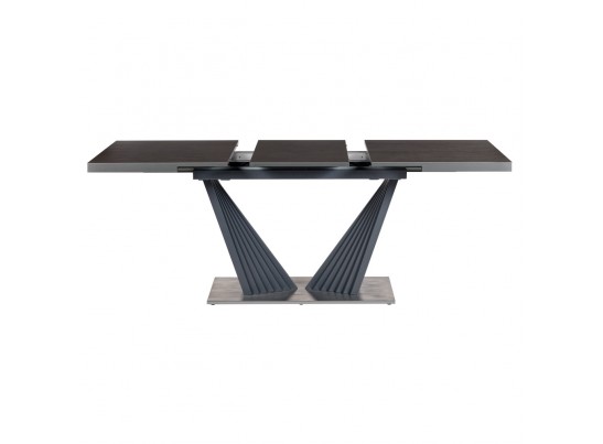 Стол раздвижной ASTRA 140-190x80х80см, керамогранит, сталь, антрацит в Каменске-Уральском