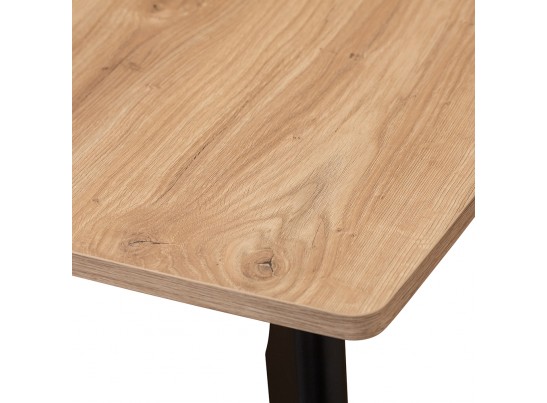 Стол Oslo 100-130 x 80см, Дуб Навара структурное, чёрный в Каменске-Уральском