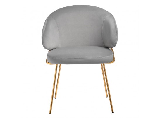 Стул-полукресло Emil серый с золотыми ножками в Каменске-Уральском