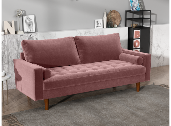 Диван Scott трехместный пыльно-розовый в Каменске-Уральском