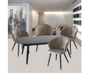 Стол Marble овальный раздвижной 160/200 х 90х 78см, чёрный мрамор в Каменске-Уральском