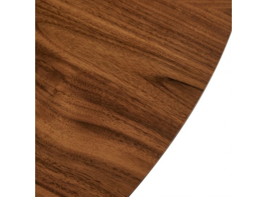 Стол Liverpool диам.110см, шпон орех лучевой набор, с хромированными ножками в Каменске-Уральском