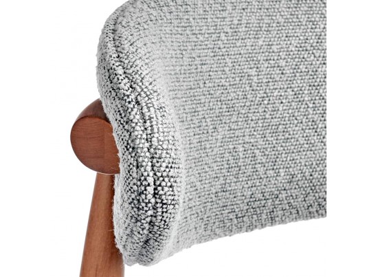 Стул полубарный Lucas светло-серый букле, ножки цвета орех в Каменске-Уральском