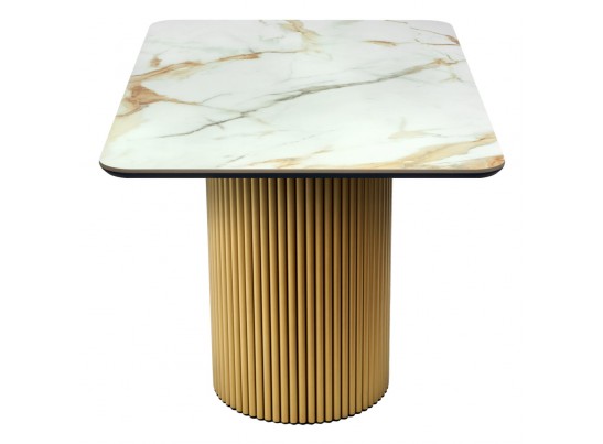 Стол Festa 140x85x77см, керамогранит Calacatte gold мрамор в Каменске-Уральском