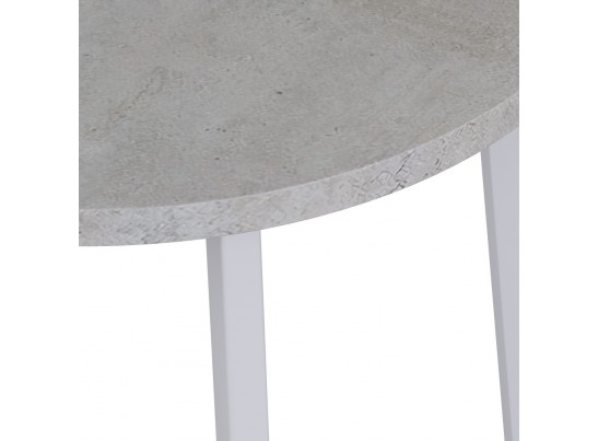 Стол Next круглый раскладной 100-130x100x76,5см,Бетон Лайт, белый в Каменске-Уральском
