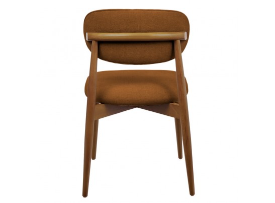 Стул Lucas 3 терракотовый букле с ножками цвета орех в Каменске-Уральском