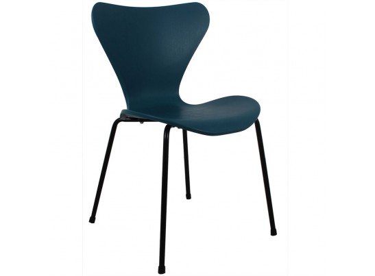 Комплект из 4-х стульев Seven голубой с чёрными ножками в Каменске-Уральском