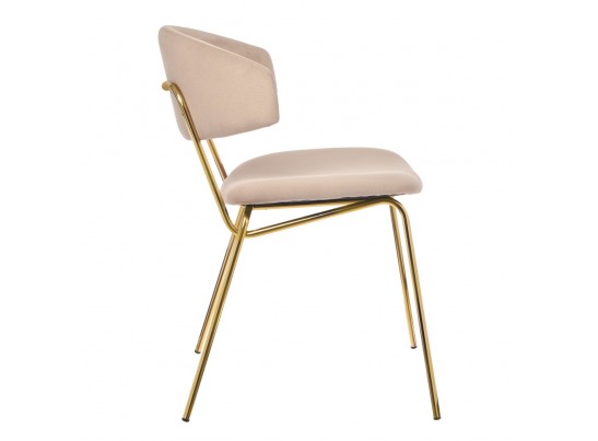 Стул Elle бежевый с золотыми ножками в Каменске-Уральском