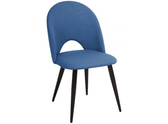 Комплект из 4-х стульев Cleo голубой с черными ножками в Каменске-Уральском