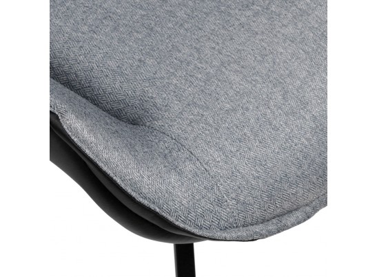 Стул Soft серо-голубой с чёрным, рогожка в Каменске-Уральском