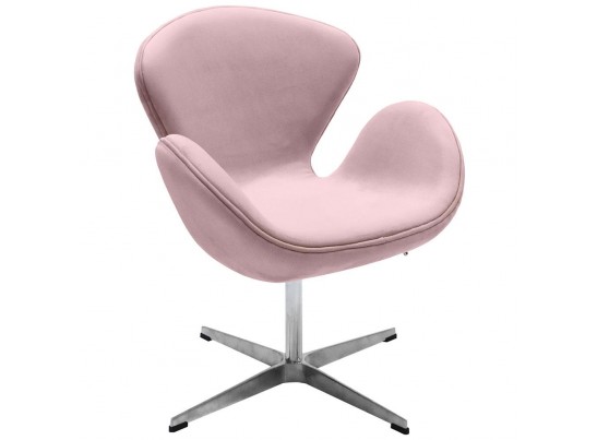 Кресло SWAN CHAIR пудровый, искусственная замша в Каменске-Уральском