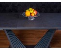Стол раздвижной ASTRA 140-190x80х80см, керамогранит, сталь, антрацит в Каменске-Уральском
