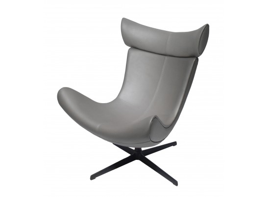 Кресло TORO серый, экокожа в Каменске-Уральском