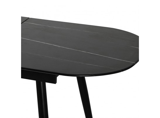 Стол Marble овальный раздвижной 160/200 х 90х 78см, чёрный мрамор в Каменске-Уральском