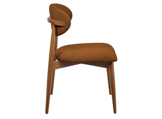 Стул Lucas 3 терракотовый букле с ножками цвета орех в Каменске-Уральском