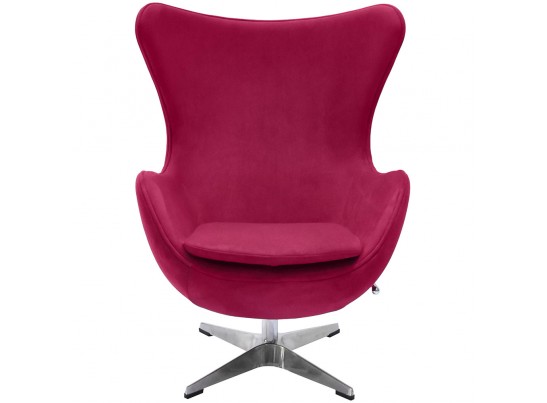 Кресло EGG CHAIR винный, искусственная замша в Каменске-Уральском