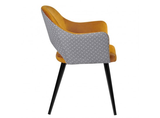 Стул Bruno горчичный с жаккардом в Каменске-Уральском