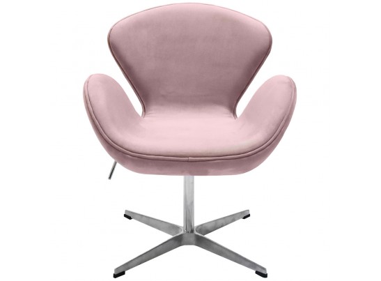 Кресло SWAN CHAIR пудровый, искусственная замша в Каменске-Уральском