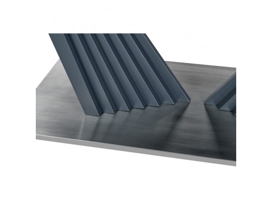 Стол раздвижной ASTRA 140-190x80х80см, керамогранит, сталь, антрацит в Каменске-Уральском