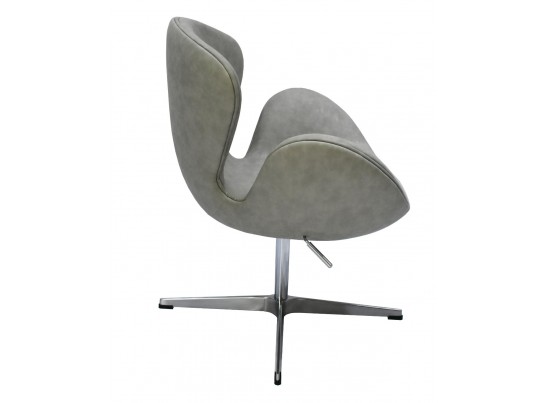 Кресло SWAN CHAIR светло-серый матовый с эффектом состаренная кожа в Каменске-Уральском