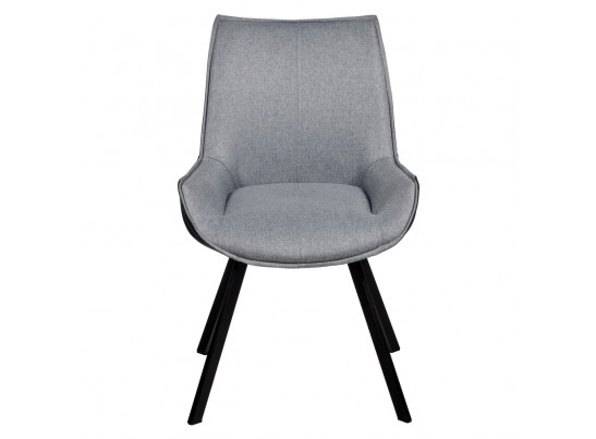 Стул Soft серо-голубой с чёрным, рогожка в Каменске-Уральском