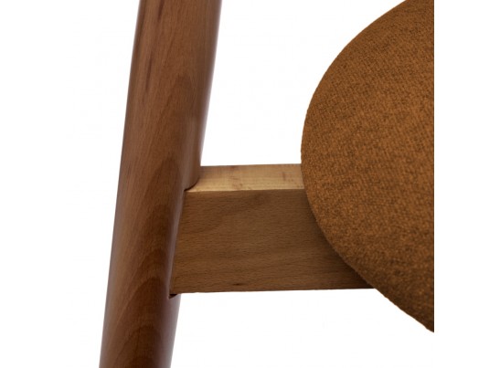 Стул Lucas 3 терракотовый букле с ножками цвета орех в Каменске-Уральском