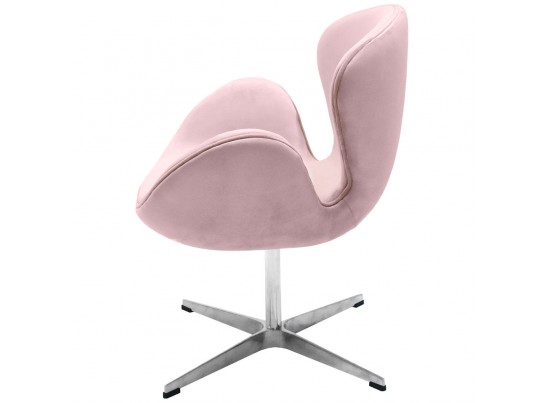 Кресло SWAN CHAIR пудровый, искусственная замша в Каменске-Уральском