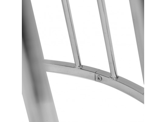 Стол Liverpool диам.100см, керамогранит белый мрамор с хромированными ножками в Каменске-Уральском