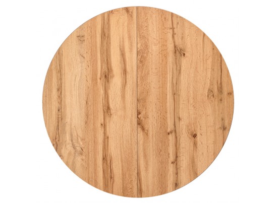 Стол Rudolf круглый раскладной 90-120x90x75см, Дуб Вотан, чёрный в Каменске-Уральском