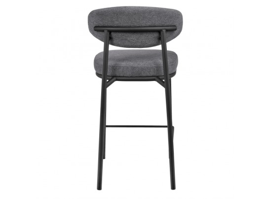 Стул полубарный Lucas 2 серый шенилл с чёрными ножками в Каменске-Уральском