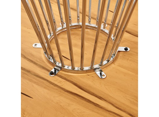 Стол Liverpool диам.110см, шпон орех лучевой набор, с хромированными ножками в Каменске-Уральском