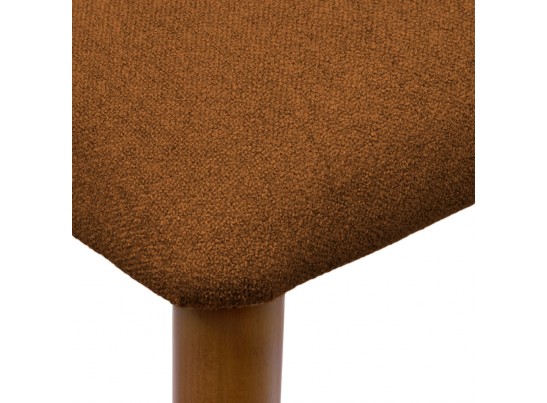 Стул Lucas 3 терракотовый букле с ножками цвета орех в Каменске-Уральском