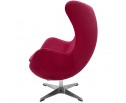 Кресло EGG CHAIR винный, искусственная замша в Каменске-Уральском