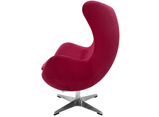 Кресло EGG CHAIR винный, искусственная замша в Каменске-Уральском