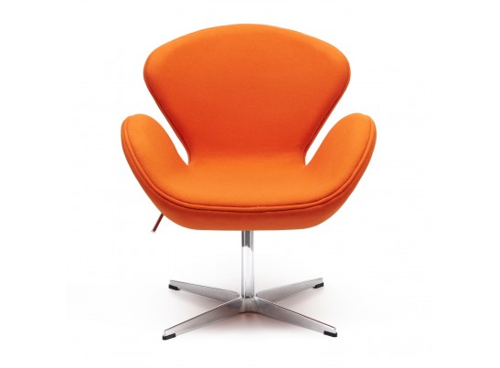 Кресло SWAN CHAIR оранжевый, кашемир в Каменске-Уральском