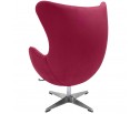 Кресло EGG CHAIR винный, искусственная замша в Каменске-Уральском