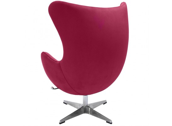 Кресло EGG CHAIR винный, искусственная замша в Каменске-Уральском