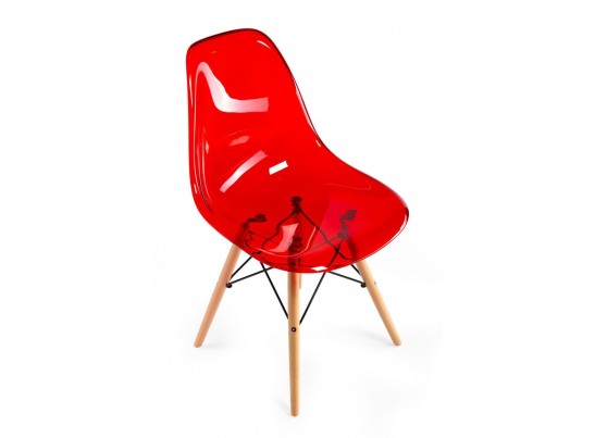 Стул Eames прозрачный красный в Каменске-Уральском