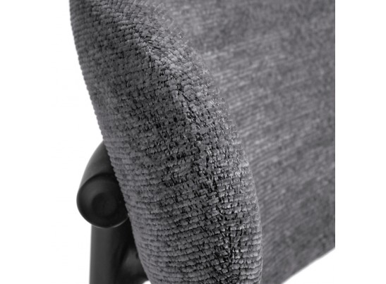 Стул полубарный Lucas 2 серый шенилл с чёрными ножками в Каменске-Уральском