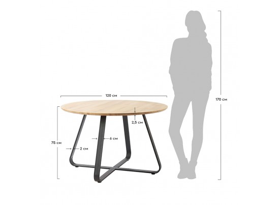 Стол Toronto дуб, 120см в Каменске-Уральском