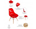 Стул Eames прозрачный красный в Каменске-Уральском