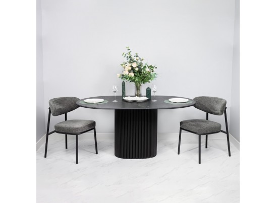 Стул Lucas 2 серый шенилл с чёрными ножками в Каменске-Уральском