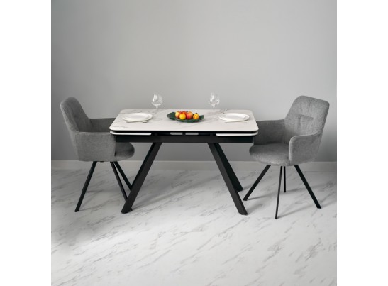 Комплект из 2-х стульев Grant серый шенилл на поворотном механизме в Каменске-Уральском