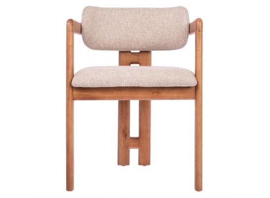 Стул Rich рогожка латте с ножками цвета орех в Каменске-Уральском