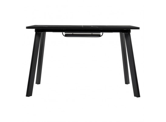 Стол Dublin раскладной 120-160х80х75 чёрный мрамор с чёрными ножками в Каменске-Уральском