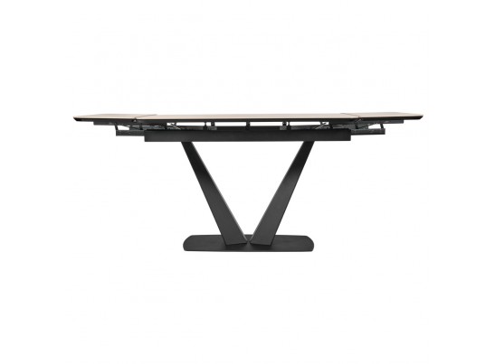 Стол Vito раскладной 120-184x80x75см, керамогранит бежевый, чёрный в Каменске-Уральском