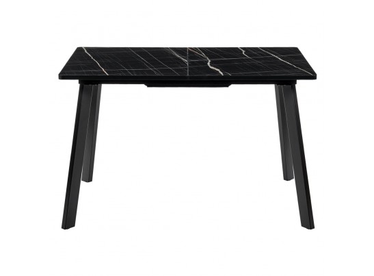 Стол Dublin раскладной 120-160х80х75 чёрный мрамор с чёрными ножками в Каменске-Уральском